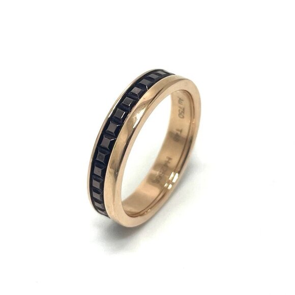 Boucheron Quatre Classic Half Accessory Jewelry Ring PinkGold/Brown - Picture 2 of 9